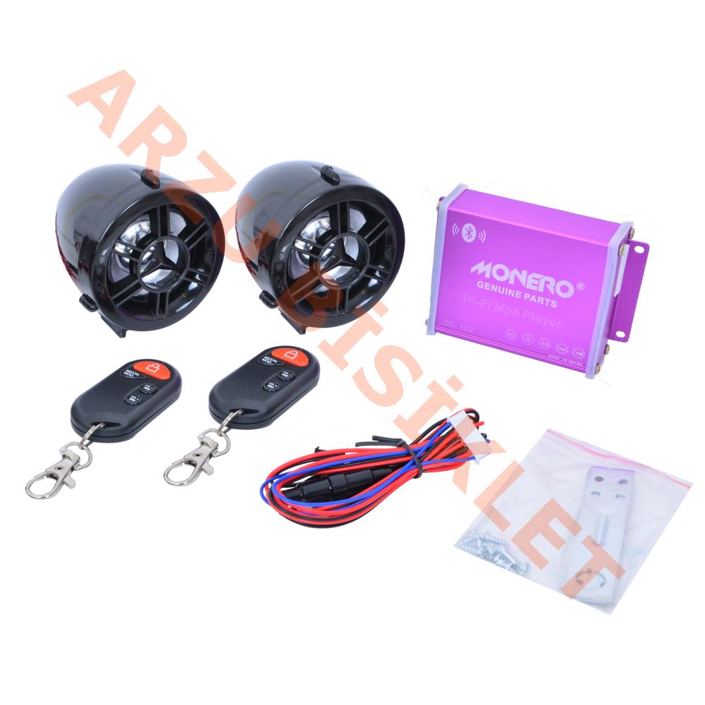 MOTOSİKLET ALARM SETİ [BLUETOOTH] [M - R] SİYAH